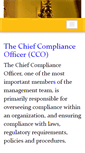 Mobile Screenshot of chief-compliance-officer.org