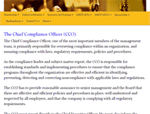 Tablet Screenshot of chief-compliance-officer.org